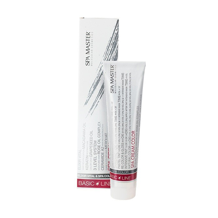Перманентна крем-фарба для волосся Spa Master Basic Line Spa Cream Color 7/3В Бежевий блонд, 100 мл